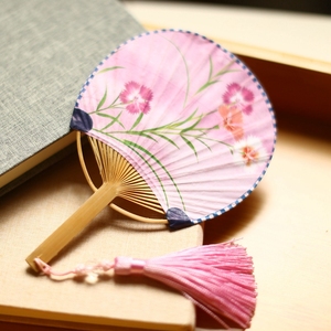 和服扇日本日式和风 人偶娃娃BJD童用团扇小圆扇纸制 迷你扇宫扇