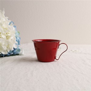 印象搪瓷 出口丹麦 红色珐琅咖啡杯办公室奶杯茶杯水杯儿童杯