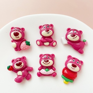 动物迪士尼草莓熊儿童幼儿园配件奶油胶卡通树脂饰品手工发夹贴片