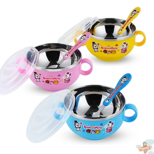 儿童碗筷勺子套装婴儿碗宝宝吃饭小碗防摔防烫餐具家用带盖