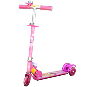 正品 迪士尼儿童滑板车 3岁二三轮闪光 4四轮踏板车宝宝滑轮车滑