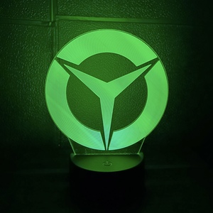 拯救者logo图标小夜灯3d视觉led装饰氛围灯电脑桌面机箱rgb摆件