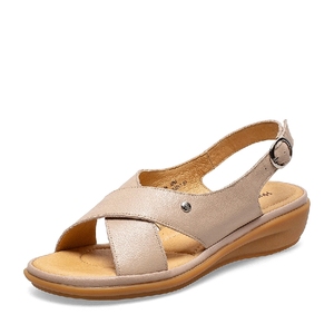 商场直邮暇步士2021年夏季休闲坡跟舒适牛皮女凉鞋沙滩凉鞋u2i02