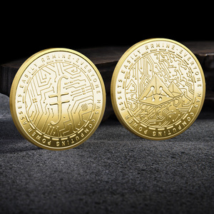 外贸数字虚拟币立体浮雕纪念币 比特币莱特币等收藏礼品