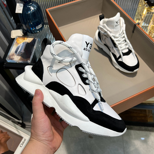 欧洲站黑武士高帮女鞋y3kaiwa黑白熊猫拼色ins山本耀司松糕运动鞋