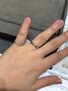 tiffany 蒂芙尼 harmony 18k玫瑰金/铂金 无钻 镶钻 戒指对戒婚戒