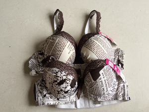 一件包邮康舒美内衣 b杯蝴蝶结后两排扣文胸 字母图案胸罩