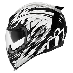 清仓甩卖 icon airflite 双镜片 摩托车头盔全盔 跑车 黑白相间