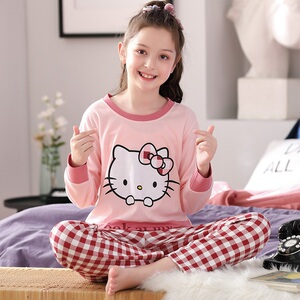 纯棉睡衣女2021年新款初中生冬季时尚女孩十岁秋装秋季长袖女生