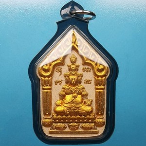 泰国佛牌真品通达姆佛历2564年九面佛贴金粉牌 包防水壳 泰国发货