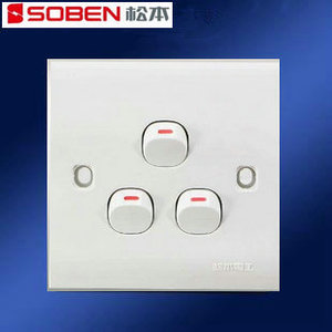 松本电工 松本c2.3松本c3 三位双控指甲开 三位双联开关