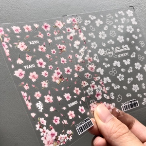 日本唯美樱花花瓣桃花粉色美甲指甲贴手账手镯脸妆装饰贴画贴纸