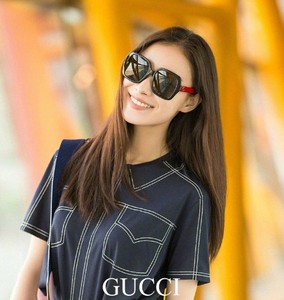 正品gucci墨镜 女款方形gg0096sa倪妮明星同款 古奇太阳眼镜 代购