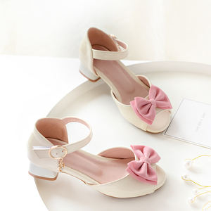 女童高跟凉鞋2021新款时尚小女孩公主学生软底中大童鱼嘴儿童鞋夏