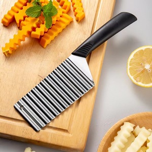 不锈钢薯条刀波浪形薯格切片器土豆蔬果切条器法式波浪厨房工具刀