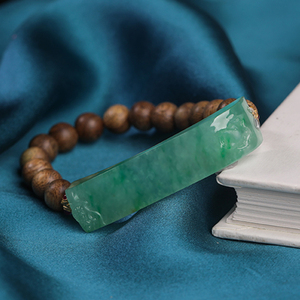 羊子珠宝 瑞兽佑福 老坑冰种满色满绿飘阳绿设计款翡翠手牌