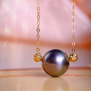 美人不败丨大溪地黑珍珠海水珍珠路路通项链 18k金