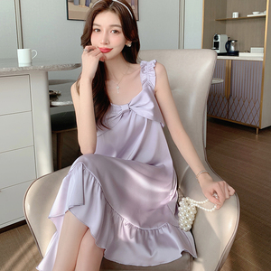 睡裙女春夏季冰丝性感薄款网红纯欲风夏天丝绸吊带高级感可爱睡衣