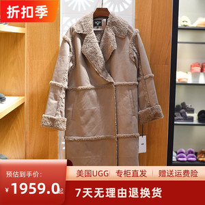 ugg2021秋冬新款女士塔卡拉长款仿皮皮毛一体大衣 1120633