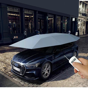 汽车遮阳伞全自动智能太阳能折叠车衣防晒挡板隔热车罩移动车棚su