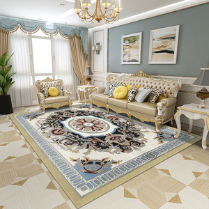 进口羊毛欧式美式中式书房客厅卧室床尾家用满铺奢华定制手工地毯