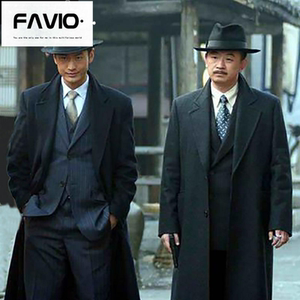 许文强上海滩风衣服装男青年大衣中长款商务休闲中年人帅气过