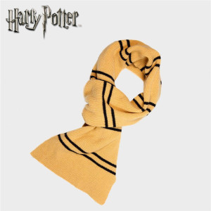 英国代购 哈利波特周边联名 赫奇帕奇围巾 黄色细条纹羊毛 獾院