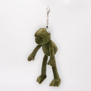 长腿青蛙挂件斜挎包丑萌公仔背包玩偶包包挂饰毛绒布偶钥匙扣ins