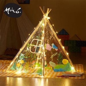 户外暑假创意美术绘画透明小帐篷儿童手工diy制作材料包涂鸦彩绘