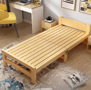 木床板材男孩中式室内折叠床单人床两用家用双人加固老式家庭