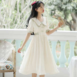 森系新中式超仙女连衣裙女装夏季2024新款学生少女长裙裙子小个子