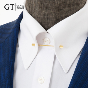 男女衬衫领棒领针可旋螺丝金属领棍衬衣领部金属装饰六角圆柱领针