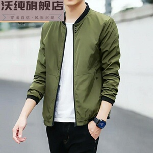 男士夹克秋季体闲男装甲克年轻人修闲帅气青年薄款加克外套休土穿