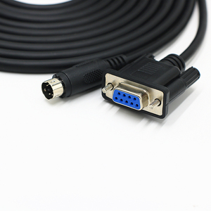 PS2转串口com圆口8针转DB9台达/信捷PLC编程电缆触摸屏通讯连接线