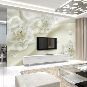 18d电视背景墙纸壁画客厅沙发立体花纹无缝墙布8d现代简约壁纸