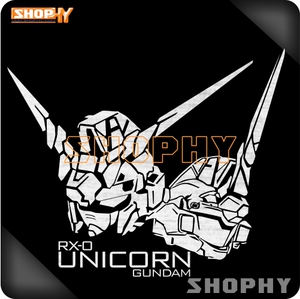 01868-17金属色汽车贴纸rx-0独角兽gundam高达uc