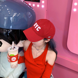 nyc帽子红色