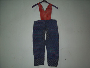 70 80年代小孩背带开档棉裤 裤长48厘米腰围60厘米 背带长22厘米