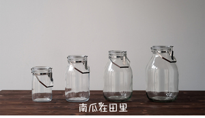 现货日本进口星硝玻璃密封罐梅酒腌菜坛腌制腌渍果酒瓶咖啡坚果罐
