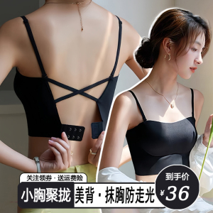 美背广州汕头品牌内衣女2024新款爆款聚拢小胸背心文胸一体式抹胸