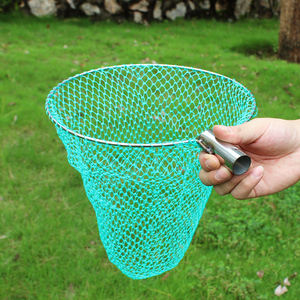 鱼网兜特密捞网25cm实心圈水产不锈钢抄网头捞鱼大物深兜配件鱼具