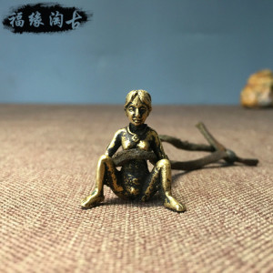 古玩杂项铜器纯铜美女人体艺术铜像小铜人两性文化情趣摆件老物件