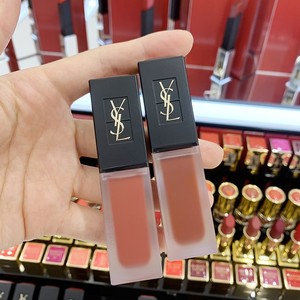 ysl圣罗兰新品黑盖磨砂哑光天鹅绒丝绒唇釉口红216 212 204