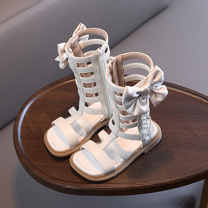 回力女童凉鞋2022新款时尚中大童凉靴儿童夏季小女孩高筒罗马鞋子