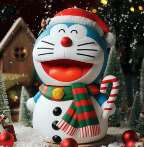 壹树 美光站 哆啦a梦机器猫圣诞节限量圣诞树小雪人手办公仔摆件