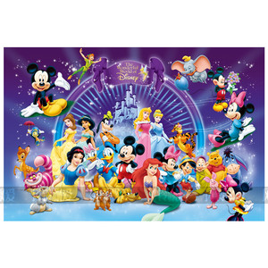 新款正品dmc十字绣套件客厅儿童卧室房卡通动漫迪士尼全家福