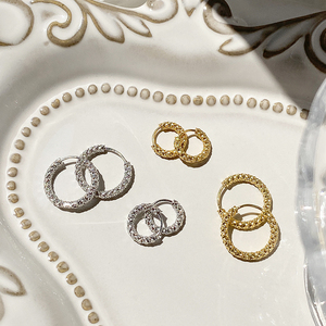 bling通体925纯银切花闪耀耳圈简约冷淡风高级感时尚气质网红耳环