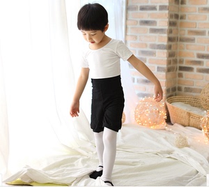 韩国进口儿童舞蹈练功服男孩少儿跳舞芭蕾演出考级连体紧身打底服