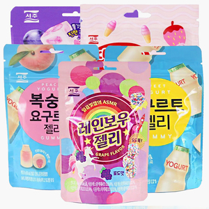 韩国进口零食 西洲白桃乳酸菌味/彩虹葡萄味软糖缤纷彩色网红糖球