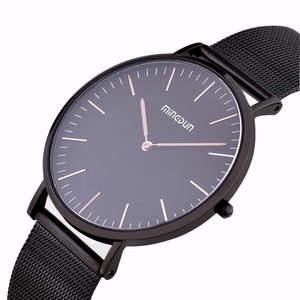 男表简约手表正品名盾男士超薄防水石英表蓝宝石镜面全钢商务